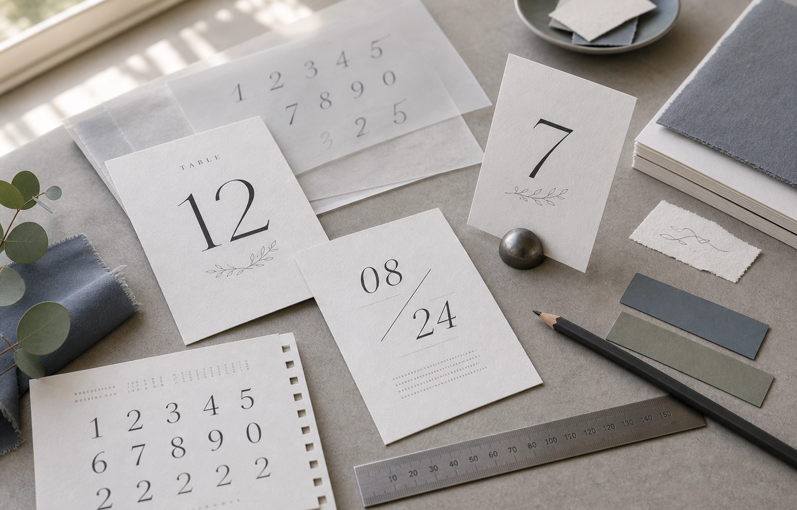 Elegant Numerals for Dates and Table Numbers
