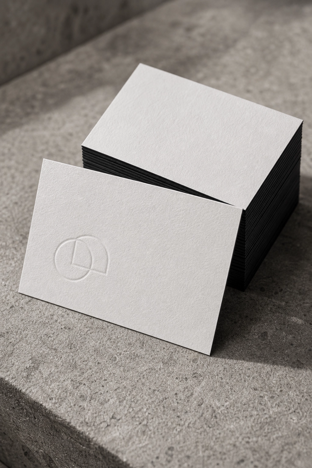 Duplex Black Edge Business Cards