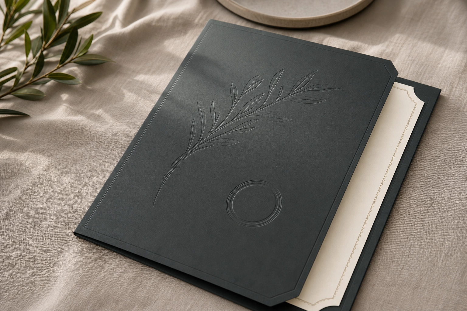 Embossed Certificate Folder