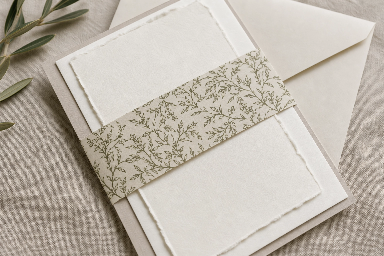 Patterned Belly Bands for Invitations