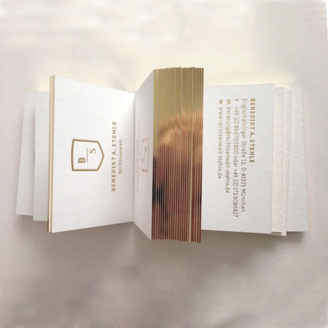 Luxury Gold Foil Edges Business Cards