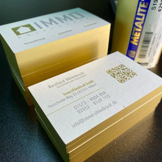 Luxury Gold Foil Edge Business cards