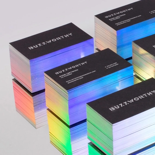 Holographic Foil Edge Business Cards
