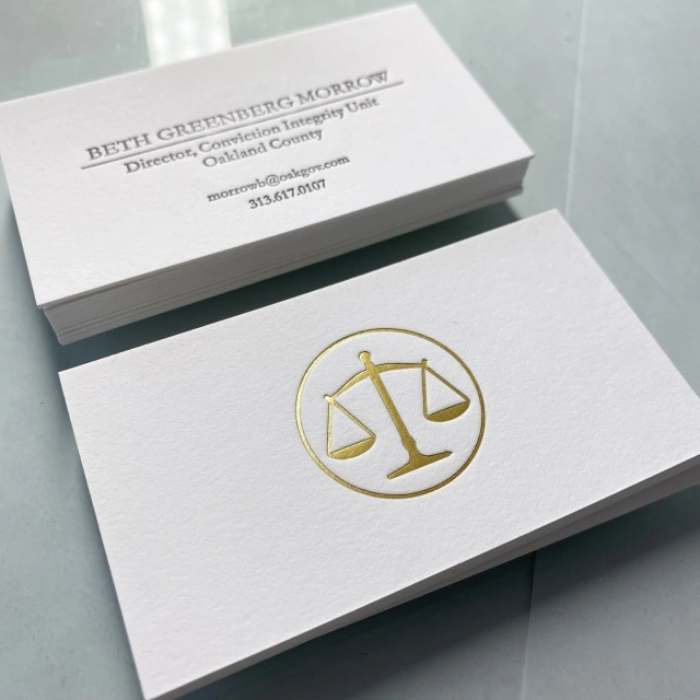 Letterpress and Foil Calling Cards