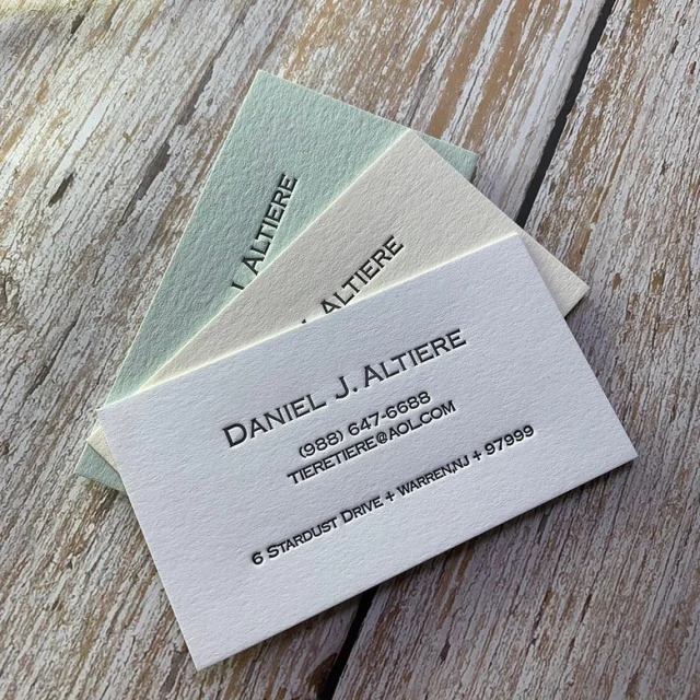 Premium Letterpress Business Cards